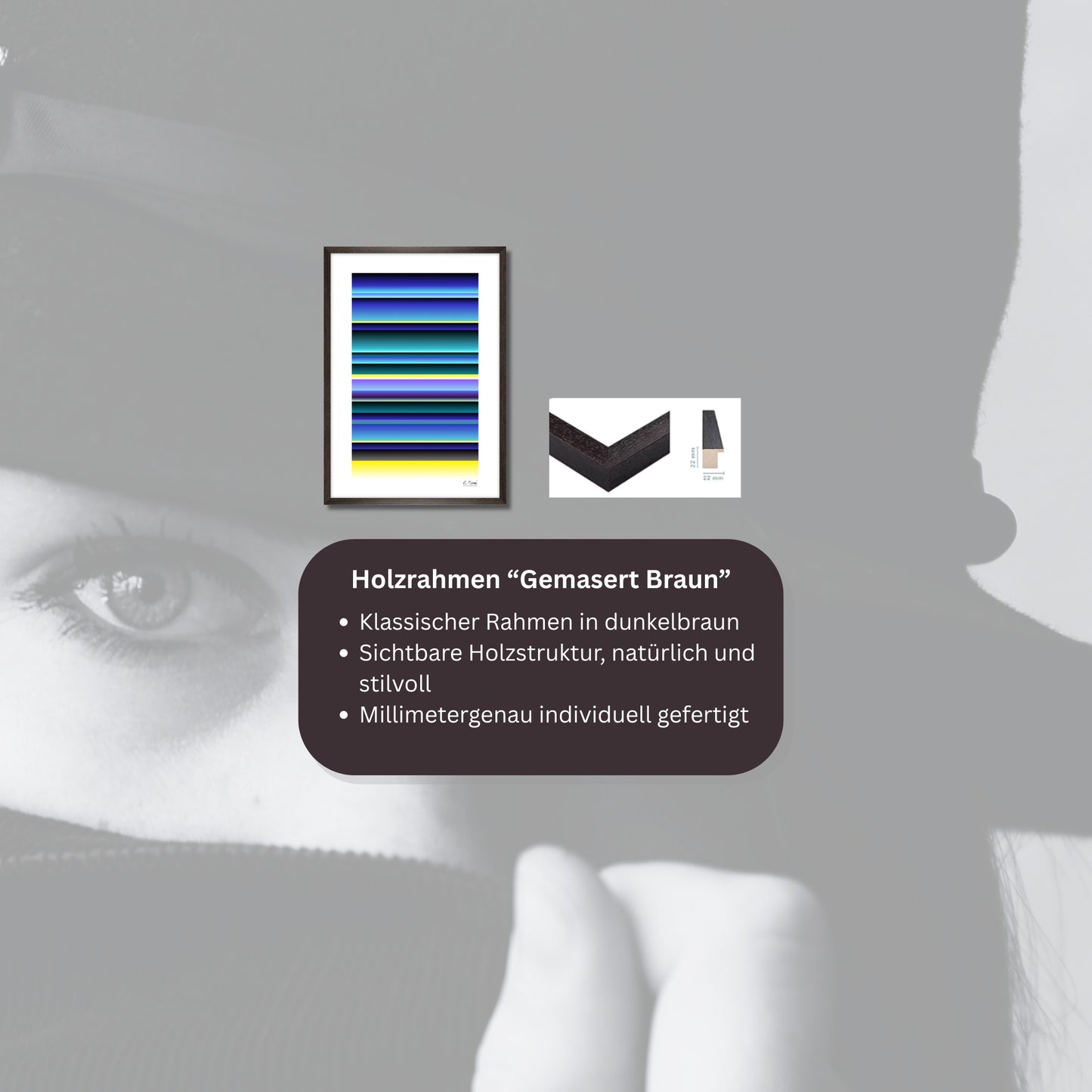 Künstler ART-Poster "Blue roles" 50 x 75 cm